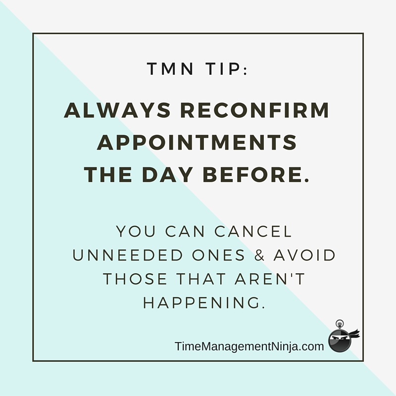 TMN Tip Confirm appointments