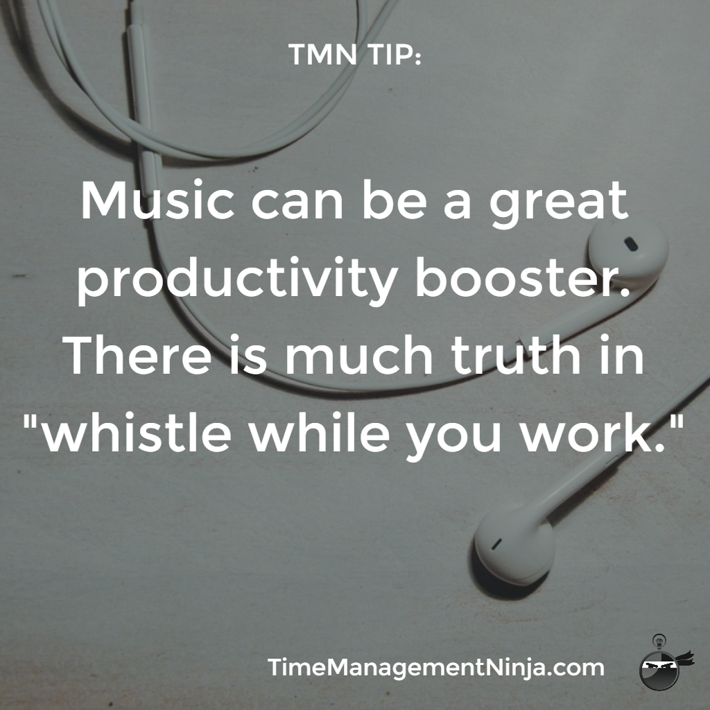 Music can be a great productivity booster